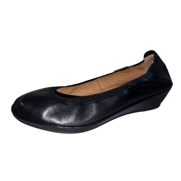 gentle souls Shoes - Gentle Souls By Kenneth Cole Womens 9M Black Natalie Leather Wedges Pumps Heels